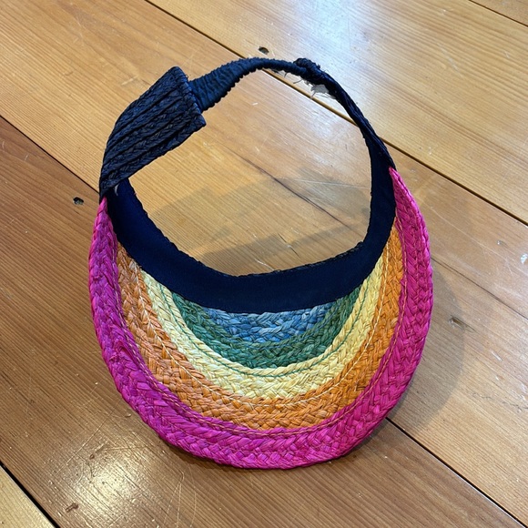 J Crew Crewcuts straw rainbow visor - Picture 2 of 5